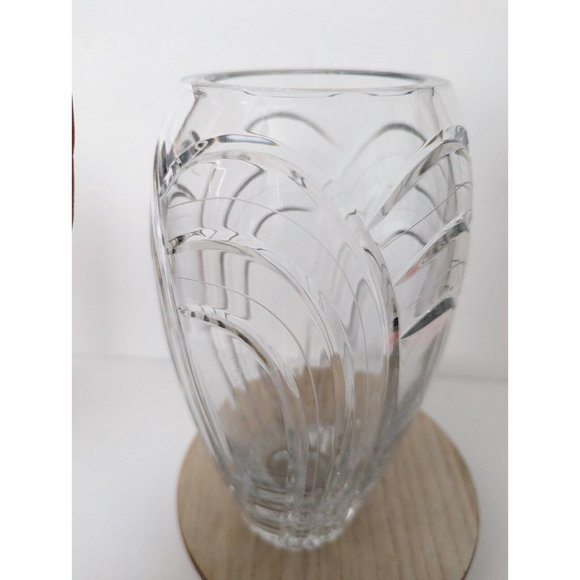 Stunning Rogaska Maestro Vase Cut Etched Crystal Centerpiece 10" Art Deco - Picture 4 of 7